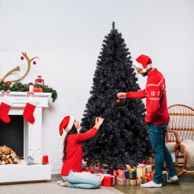 7.5 FT Pre-lit Artificial Christmas Tree, Hinged Xmas Pine Tree with 1350 Branch Tips, 400 Lights and Remote Control for Holiday Party Office Hom