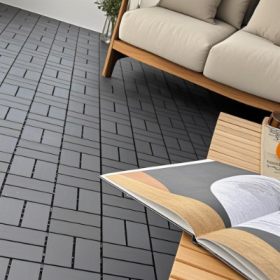Plastic Interlocking Deck Tiles,44 Pack Patio Deck Tiles,12x12 Square Waterproof Outdoor All Weather Use, Outdoor And Indoor Patio Decking Tiles (Option: Style3)
