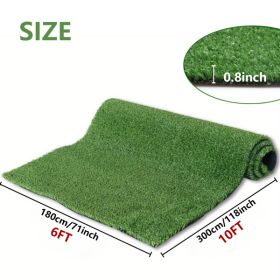 6FTx10FT Artificial Grass Carpet, Synthetic Grass Mat With 15mm Height And Drainage Holes, Not Shipped On Weekends, Prohibited From Sale On Amazo (Option: 6FTx10FT)