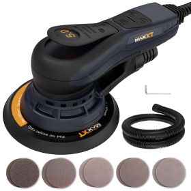 Electric 5mm Random Orbital Sander Brushless 350W 3A Multi-function Variable Speed Electric Corded Orbital Sanders Machine With 10 Sanding Paper (Option: Orangeblack)