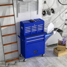 High Capacity Rolling Tool Chest With Wheels And Drawers, 8-Drawer Tool Storage Cabinet (Color: Blue)