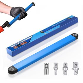 Offset Extension Wrench, Impact Grade Square Drive Adapters For Hard To Reach Fasteners In Tight Spaces 3 Piece Set (Color: Blue)